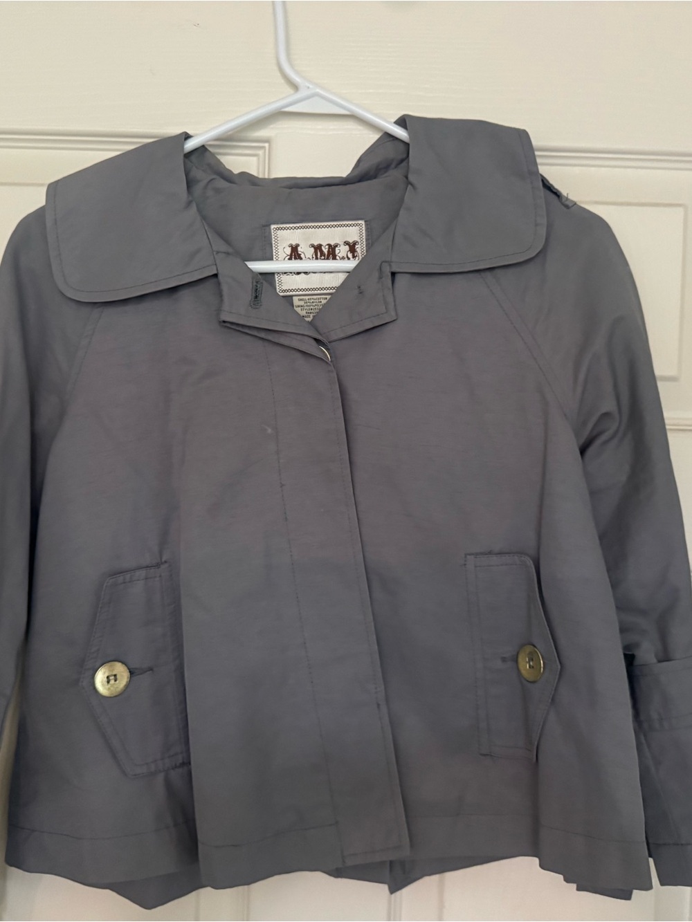 Gray Women's Cropped Jacket - Casual Lightweight Coat